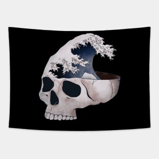 Wave Skull Tapestry