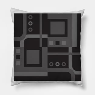 Geometric black Pillow