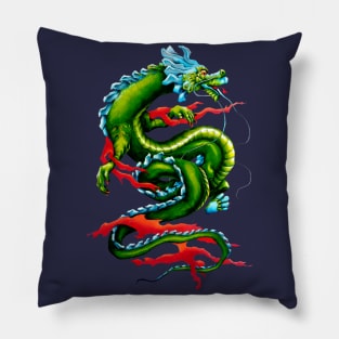 Green dragon Pillow