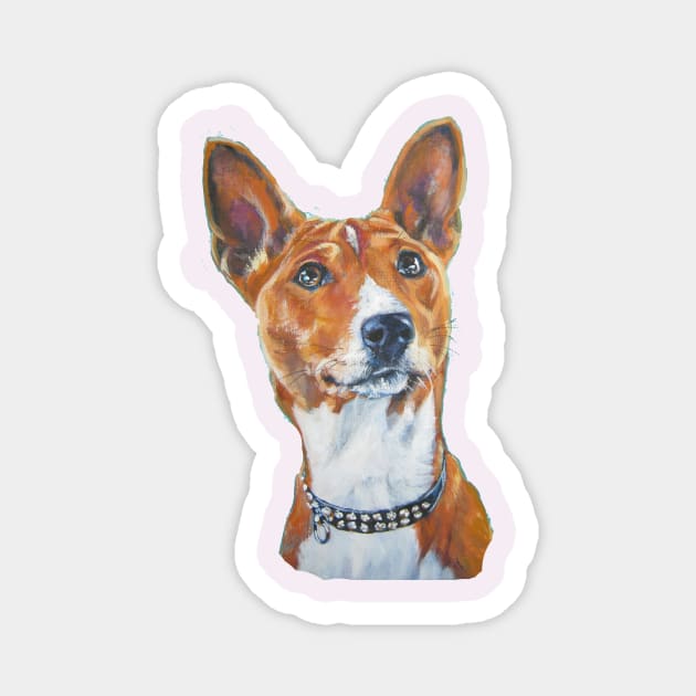 Basenji Fine Art Painting Magnet by LASHEPARD