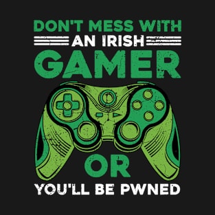 Irish I Was Gaming Funny St Patricks Day Gamer Boys Men Gift T-Shirt