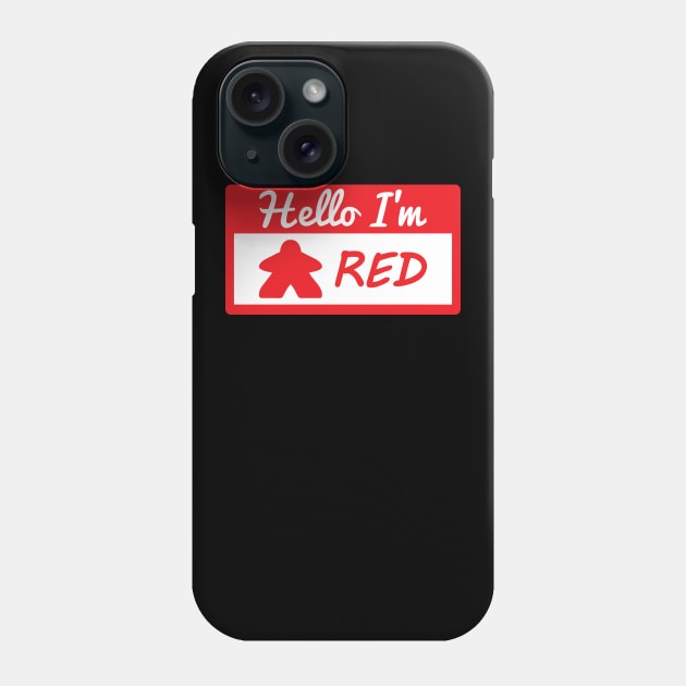 Red Player Tag Hello I'm Red Phone Case by Shadowisper