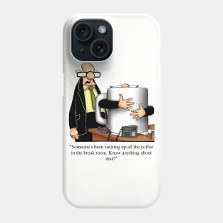 Funny Coffee Drinker Spectickles Cartoon Humor Phone Case