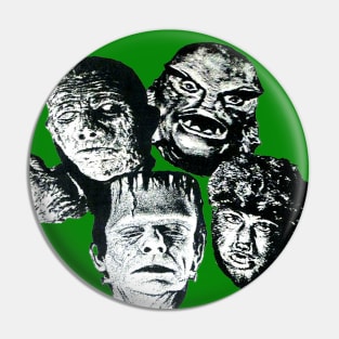 Frankenstein, Wolfman, The Mummy & Gill-Man Pin