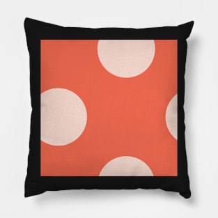 minimalist polka dot in deep apricot and blush, classic graphic pattern Pillow