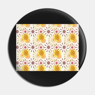 Retro Firework flowers repeat pattern. Pin