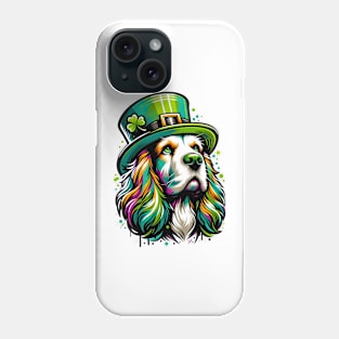 Clumber Spaniel in Saint Patrick's Day Celebration Phone Case