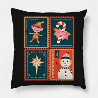 Christmas stamps 1 Pillow