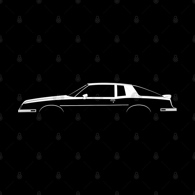 Pontiac Grand Prix 2+2 (1986) Silhouette by Car-Silhouettes