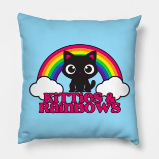 Kitties & Rainbows Pillow