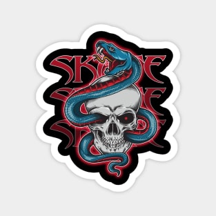 Skate Skull Snake Magnet