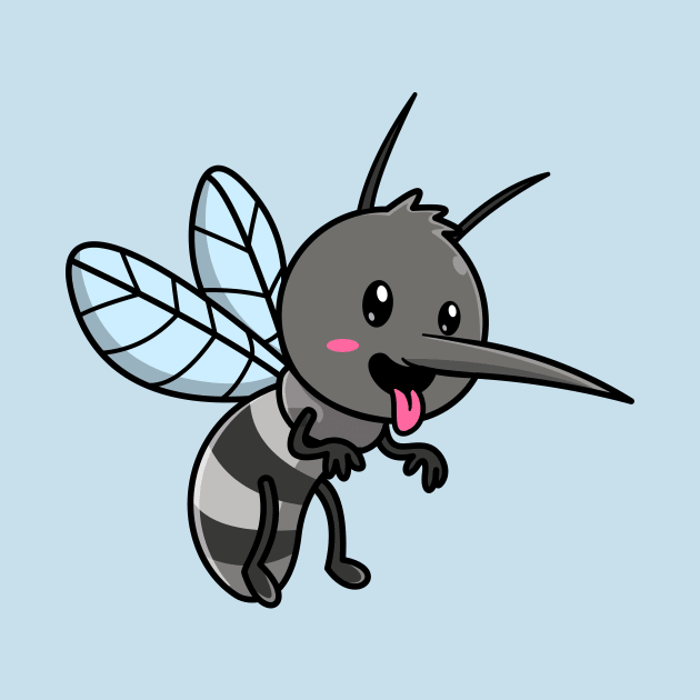 Cute Mosquito Flying Cartoon by Catalyst Labs