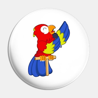 Parrot as Singer with Microphone Pin