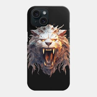 The Cybernetic King - White Lion's Roar Phone Case