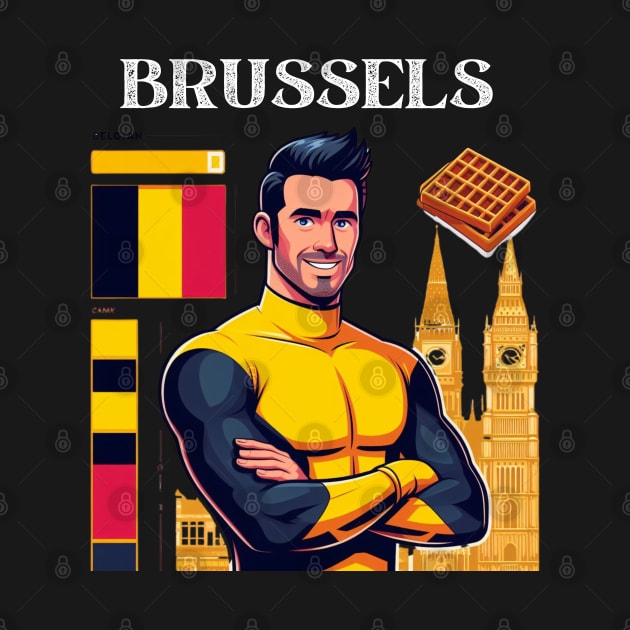 Brussels Grand Place Waffles Belgium by Woodpile