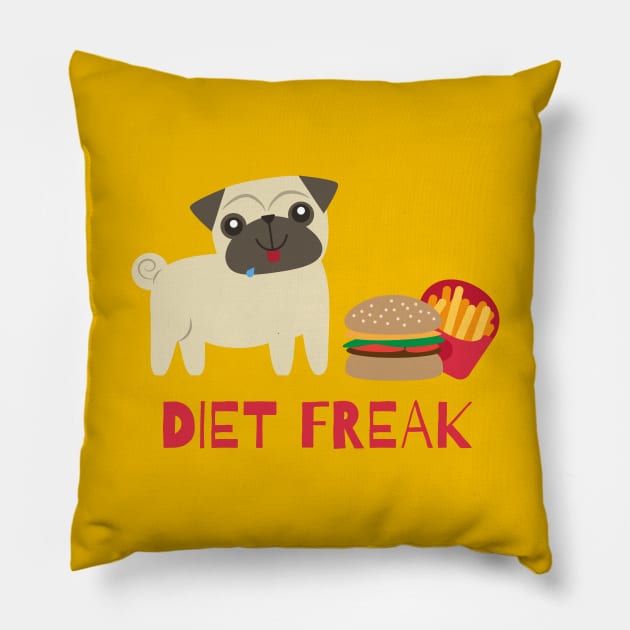 I'M A DIET FREAK Pillow by Movielovermax