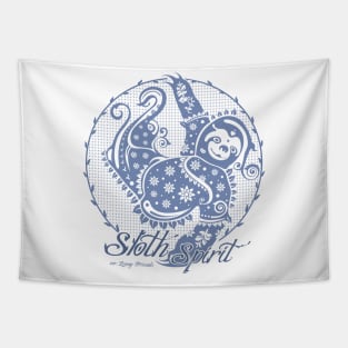 Sloth Spirit / blue_white [mr.Lenny Friends] Tapestry