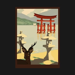 Miyajima Torii vector image T-Shirt