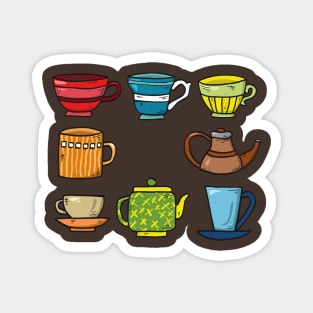 Coffee Screen Printed Mugs Cups Magnet