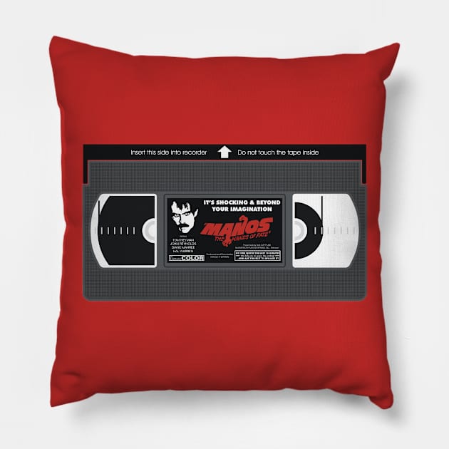 Manos The Hands of Fate VHS Pillow by Movie Vigilante