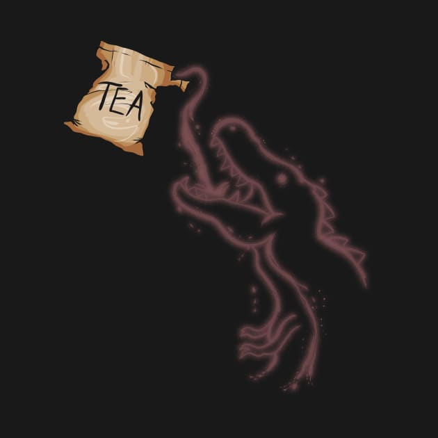 Tea-Rex T-Rex Tea Powder Drawing by SinBle