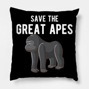 Great Ape - Save great apes Pillow