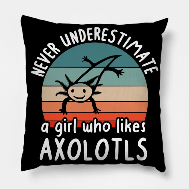 Underestimated girls mexican axolotl lovers Pillow by FindYourFavouriteDesign