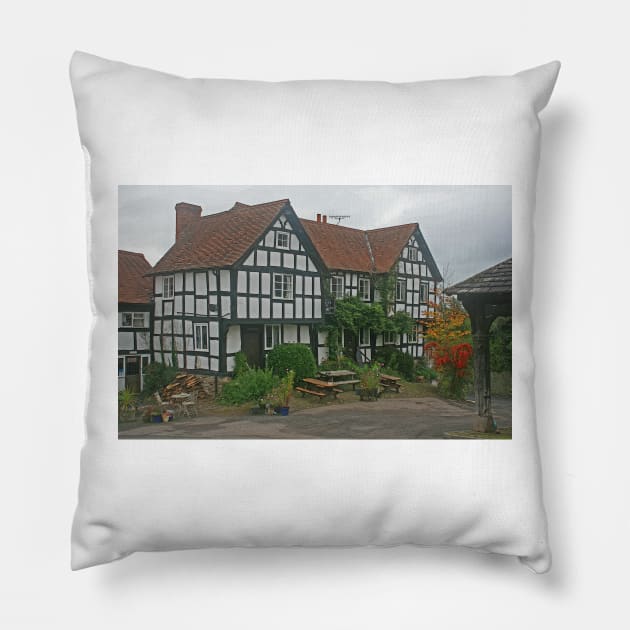 The New Inn, Pembridge, October 2021 Pillow by RedHillDigital