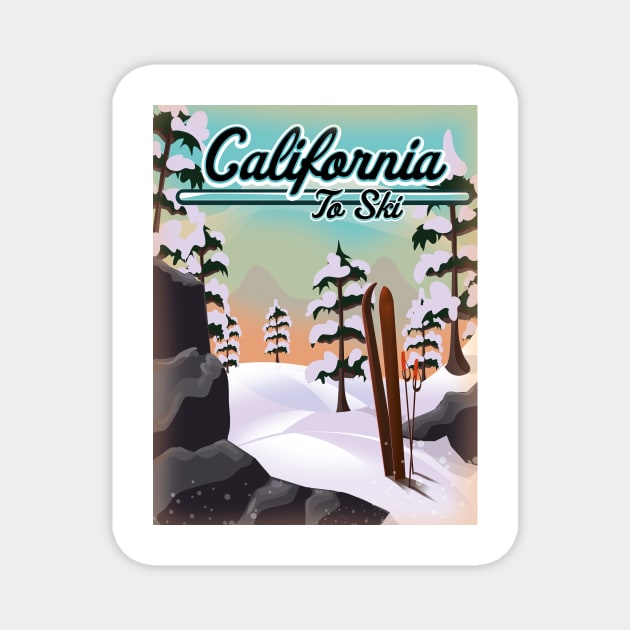 California To Ski Magnet by nickemporium1