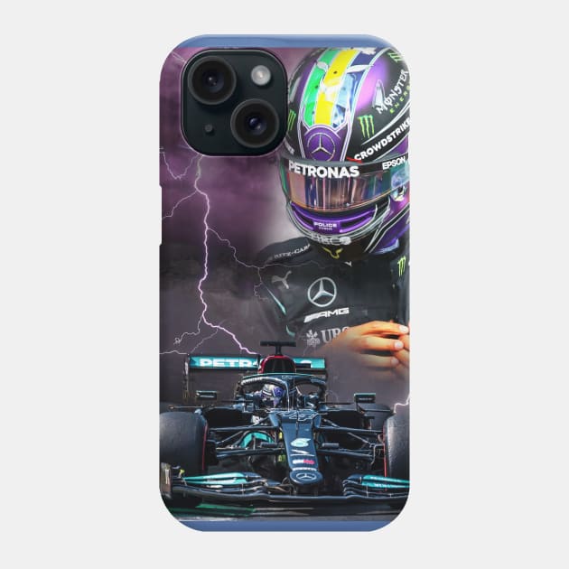 Like Thunder and Lightning - Lewis Hamilton Phone Case by DeVerviers