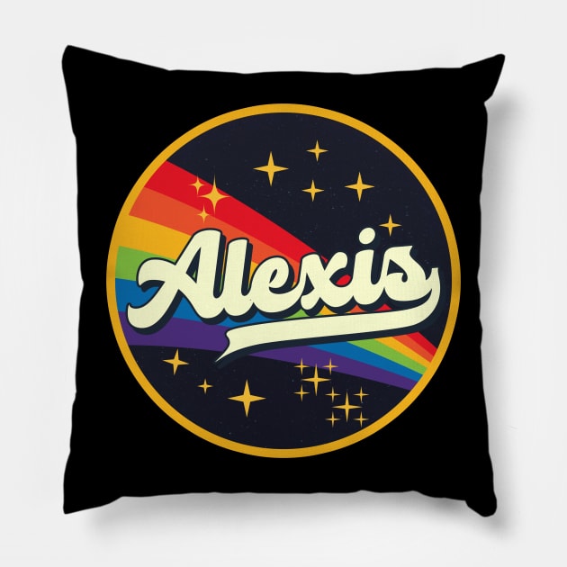 Alexis // Rainbow In Space Vintage Style Pillow by LMW Art