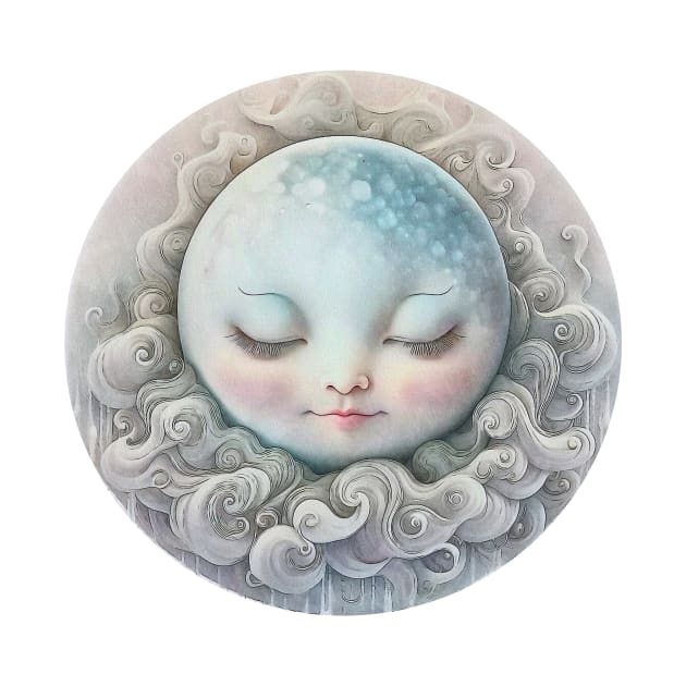 Soft Sleeping Moon by SandiTyche