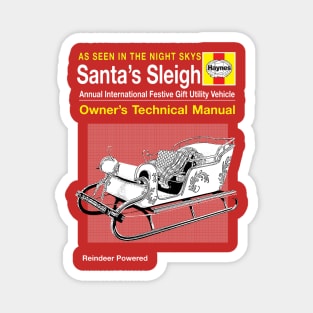 Santas Sleigh Christmas Haynes Manual Magnet