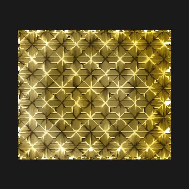 Stylized pattern in gold tones by Hujer