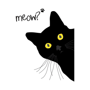 Meow! - Black Cat T-Shirt