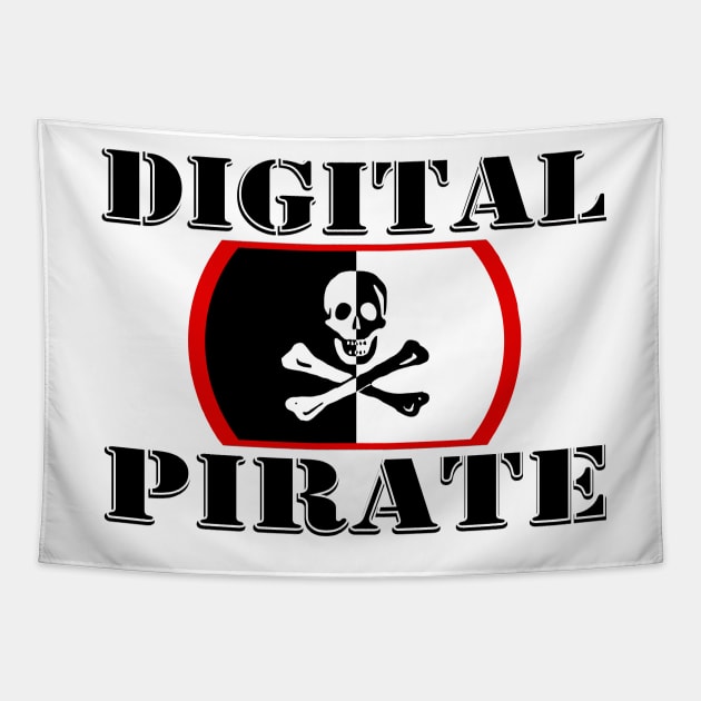 Digital Pirate - Programmer Coding Digital Marketeer Tapestry by PlanetMonkey