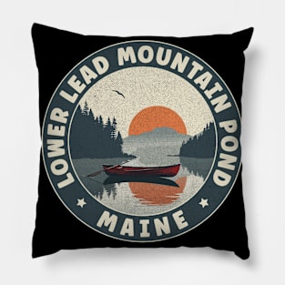 Lower Lead Mountain Pond Maine Sunset Pillow