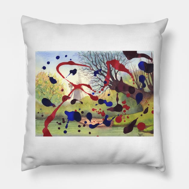 Accident in the Studio Pillow by jamesknightsart