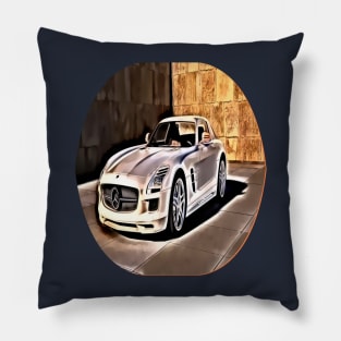 Gray Car Cartoon Pillow