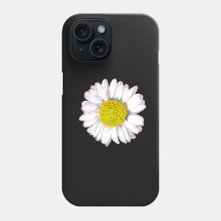 White daisy Bellis perennis wildflower close up Phone Case