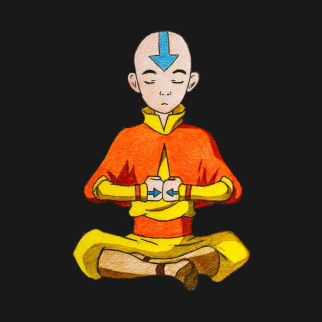 Aang Meditating by tabslabred