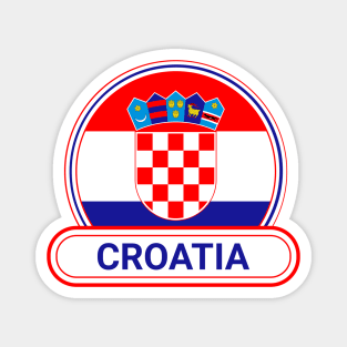 Croatia Country Badge - Croatia Flag Magnet