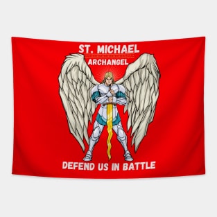 St. Michael - Defend Us In Battle 2 Tapestry