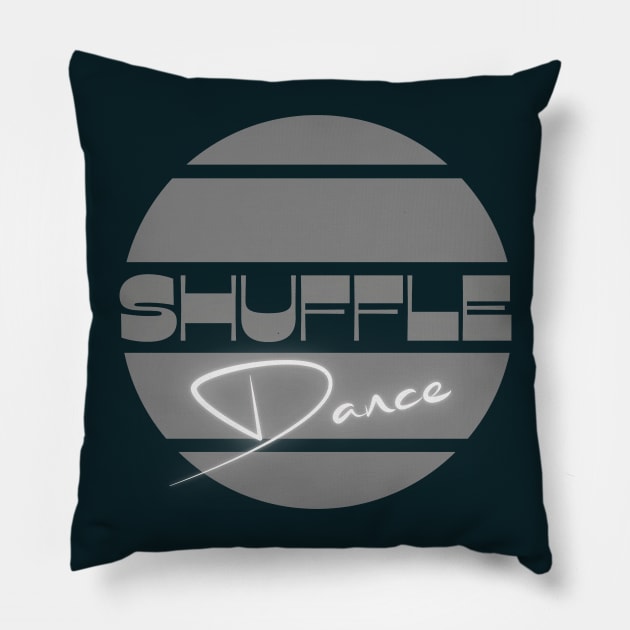 Shuffle dance design in black white and grey for shufflers Pillow by Bailamor