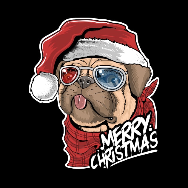 Christmas Pug by Magniftee