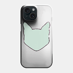 Green Cat Head Phone Case