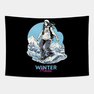 Winter Mode - Women's Snowboard Tapestry