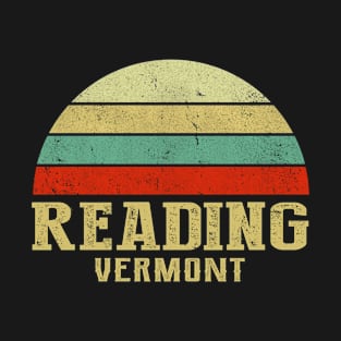 READING VERMONT Vintage Retro Sunset T-Shirt