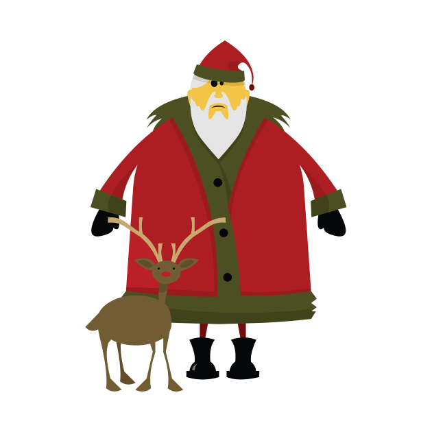 Santa and Rudolph by machinegunpunker