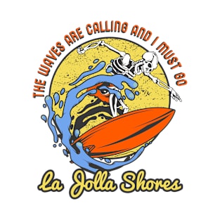 La Jolla Shores skeleton surfer T-Shirt